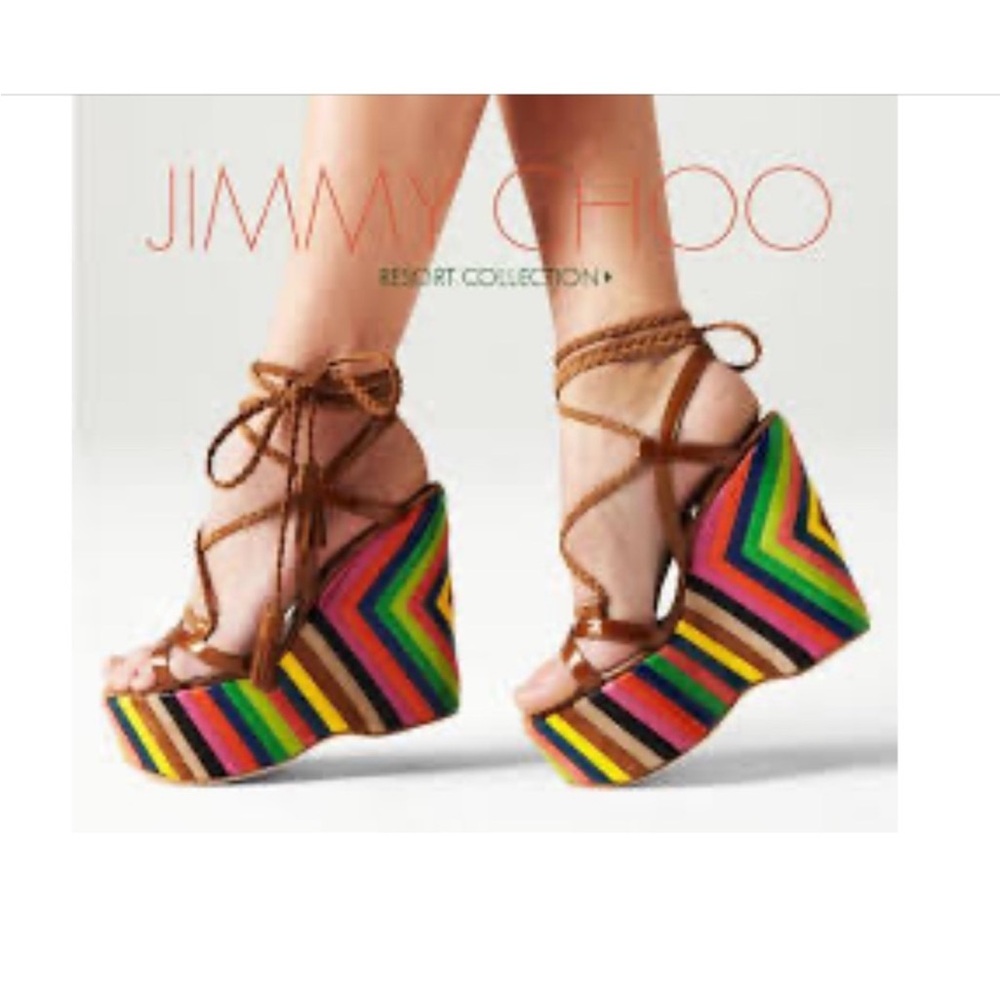 Beautiful Jimmy Choo Pearl Rainbow Shoes